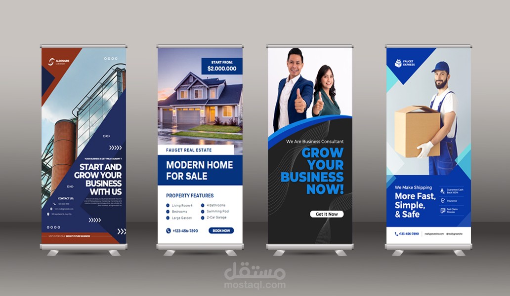 تصميم بنر ستاند العرض رول اب ROLL Up