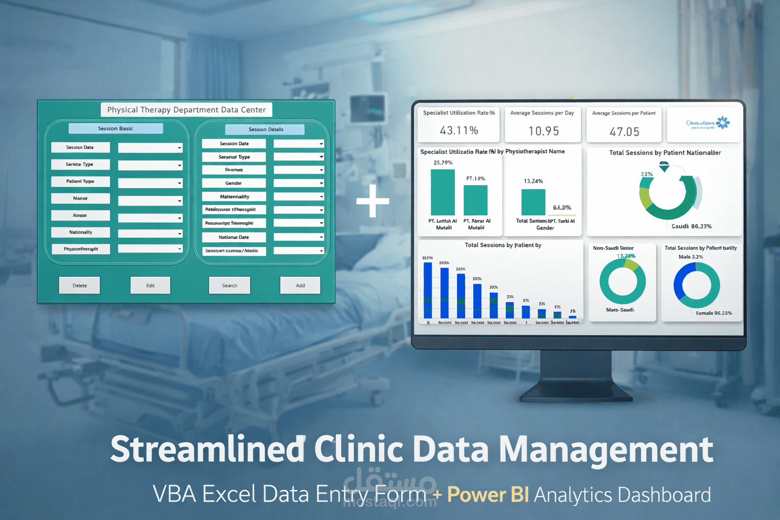 Clinic Data Management System (VBA + Power BI) – Real Client Project