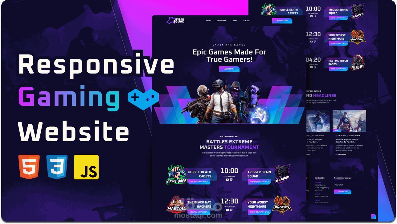 Responsive Gaming Website