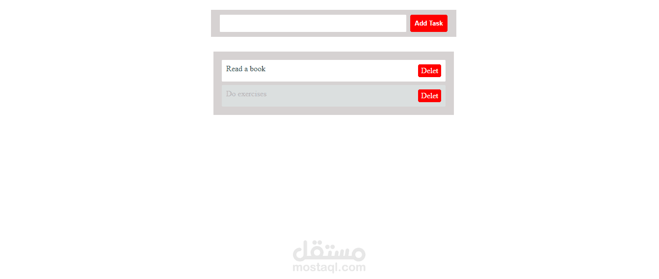 بناء تطبيق مهام يومية تفاعلي بلغة  java script وتصميمها بلغات HTML , CSS