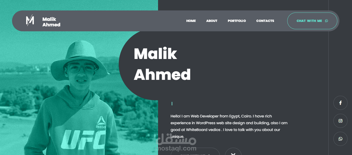 portfolio website wordpress