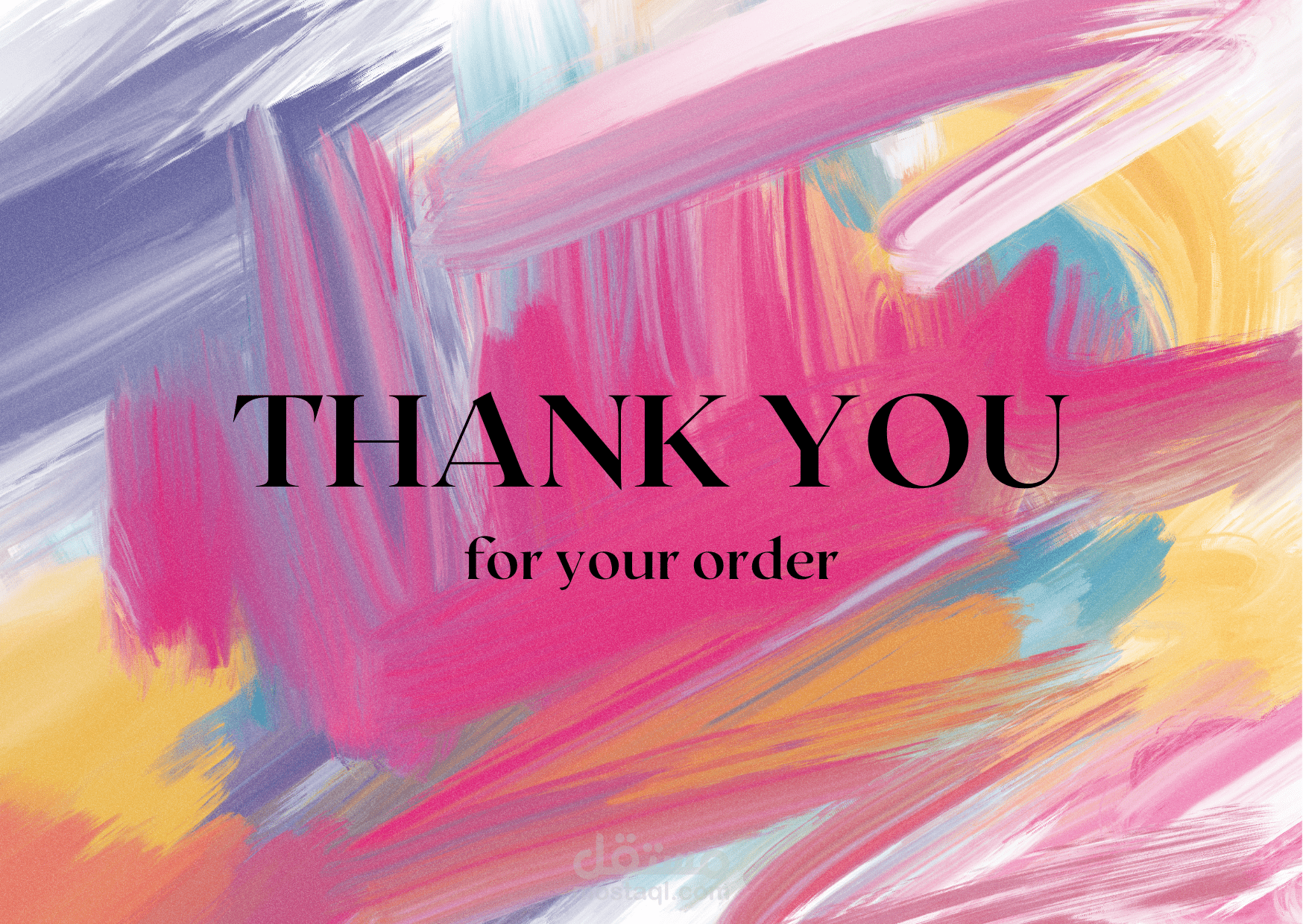 تصميم thank you card