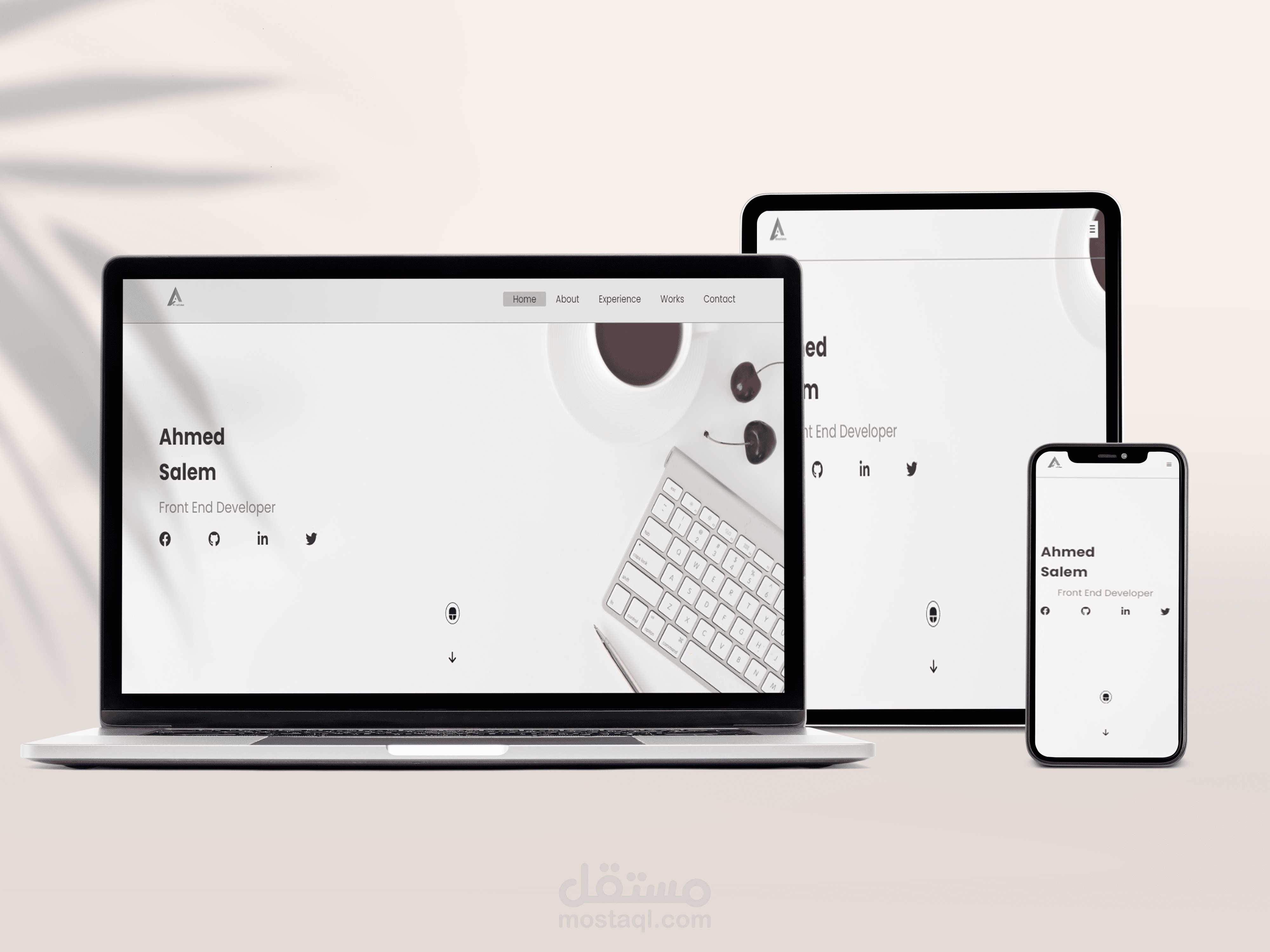 تصميم موقع شخصي