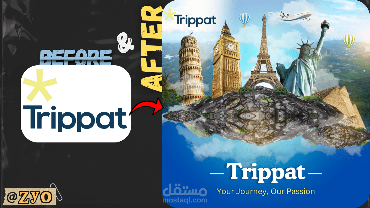 تصميم إعلان جذاب لشركة طيران