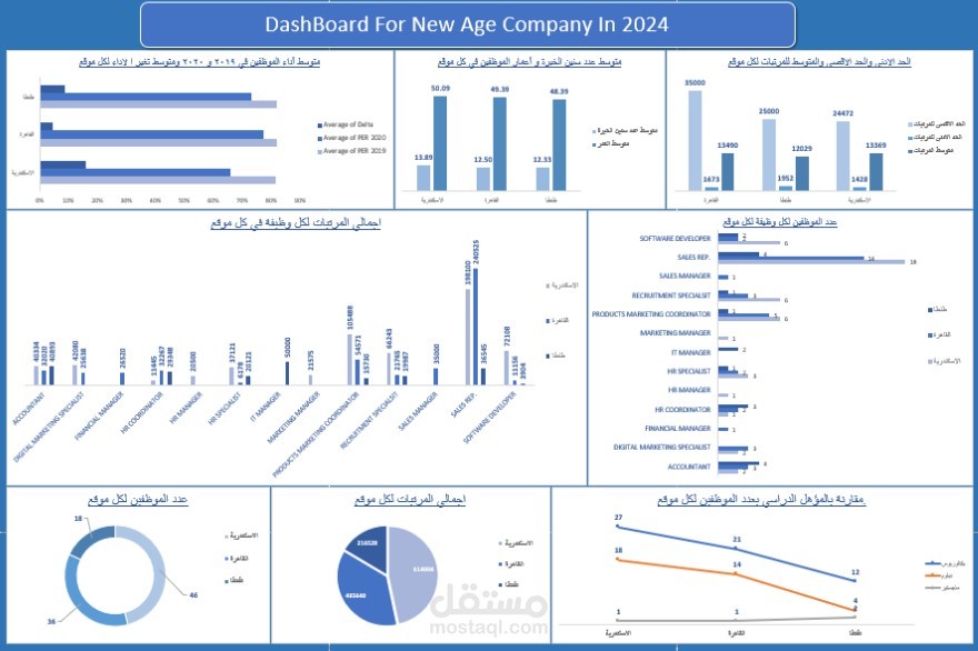 Dashboard for New Age Company