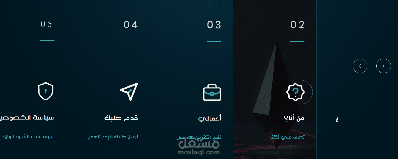 تصميم و برمجة موقع لعرض الاعمال عليه