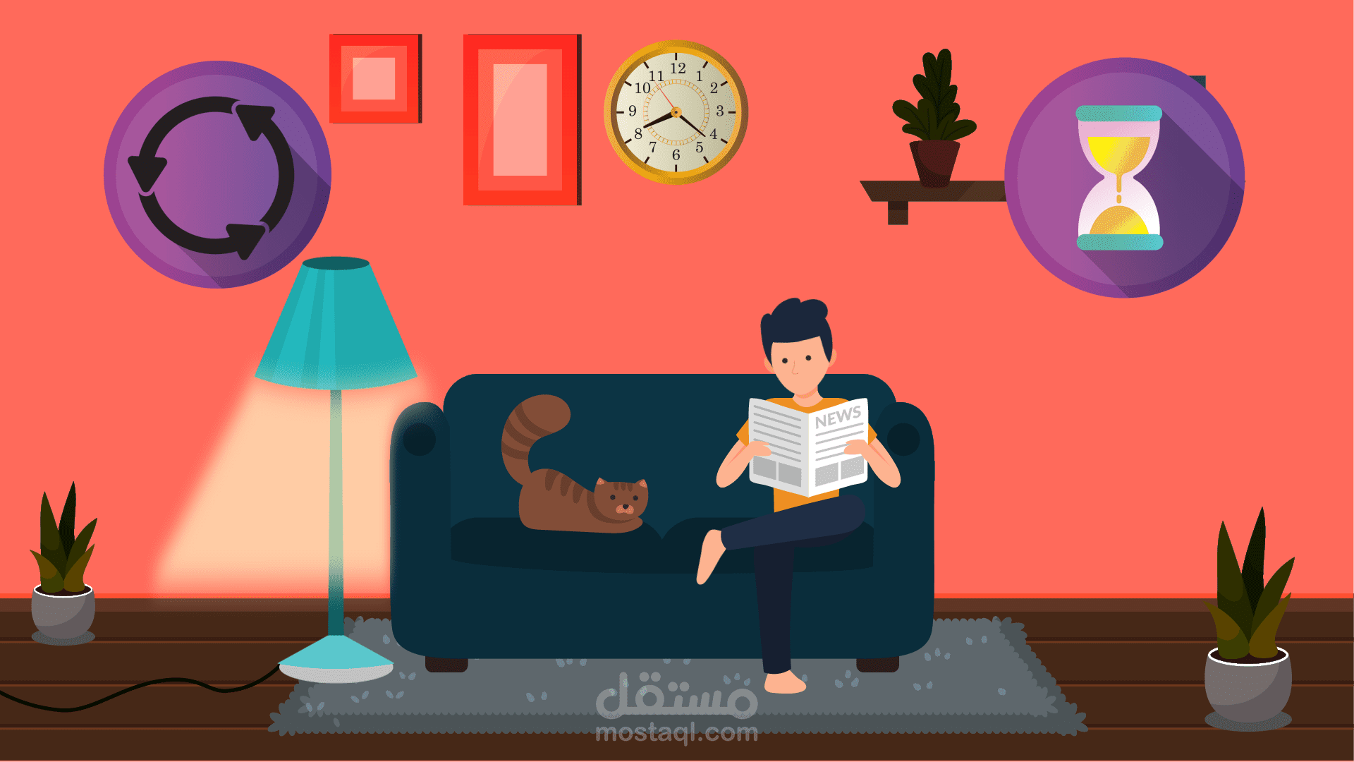 موشن جرافيك وسائل الاعلام