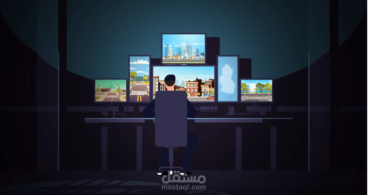 تصميم مقطع موشن جرافيك لإدارة العامة للمرور لدولة قطر