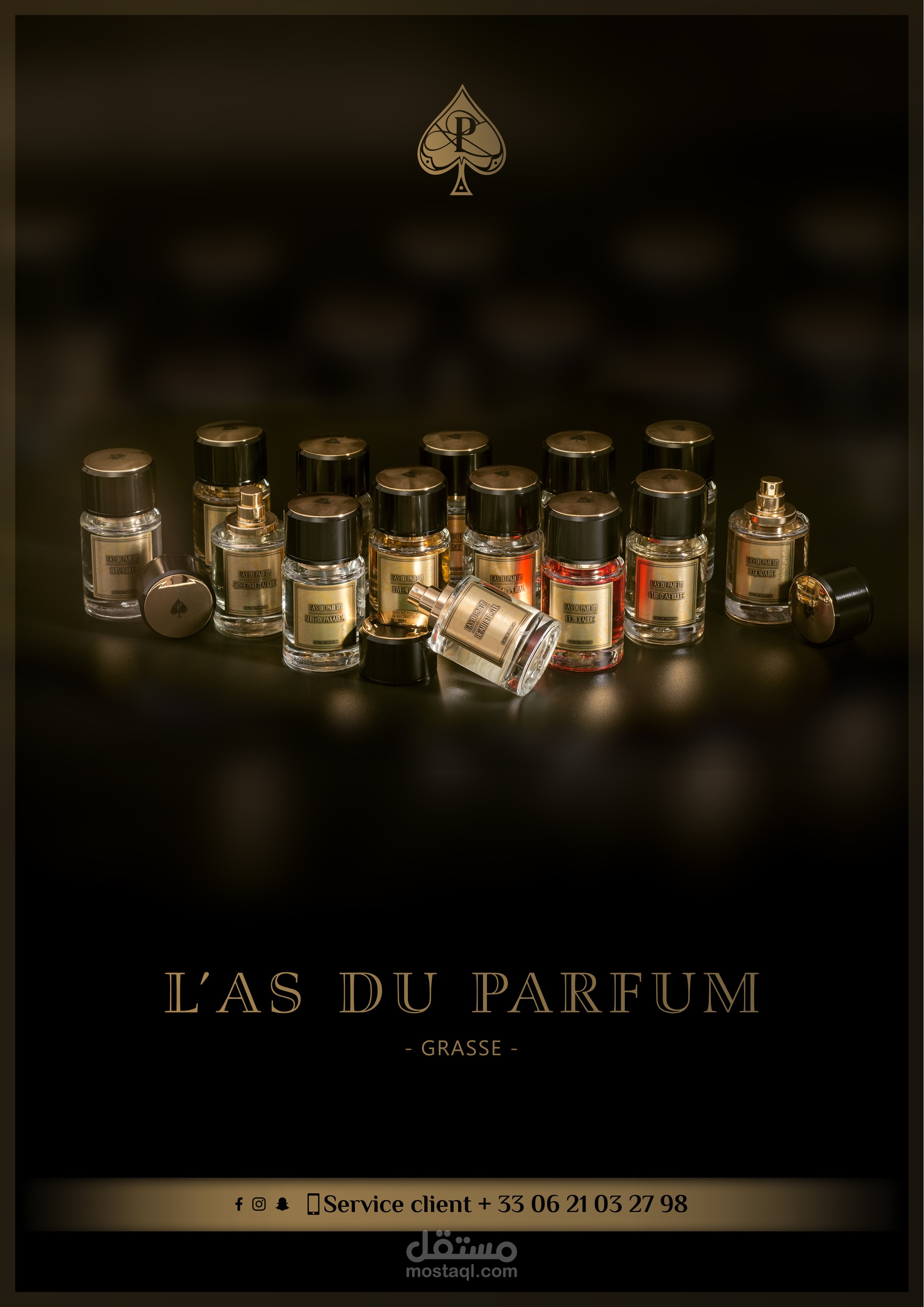 تصميم ملصقات العطور  و فهرس لشركة اوروبية ناشئة في مجال العطور الفاخرة