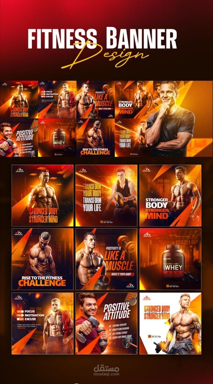 fitness and gym social media designs