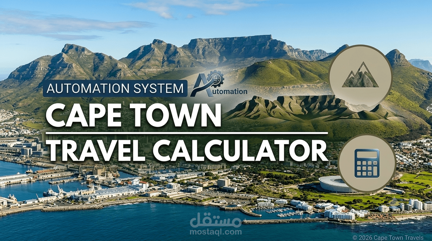 مولد عروض وتكاليف البكجات السياحية | Cape Town Travel Quotation Generator