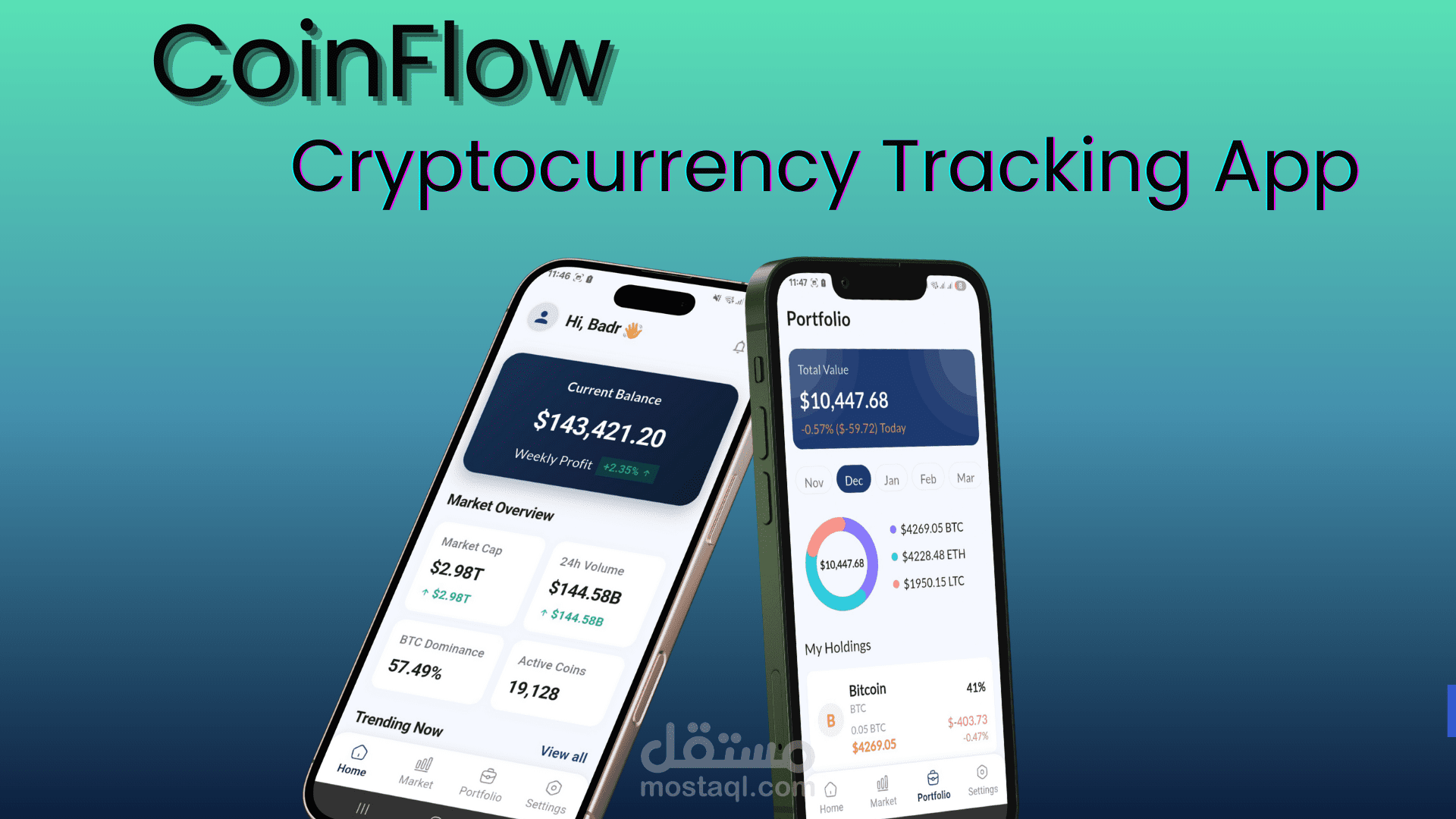 CoinFlow – Cryptocurrency Tracking App (Flutter)