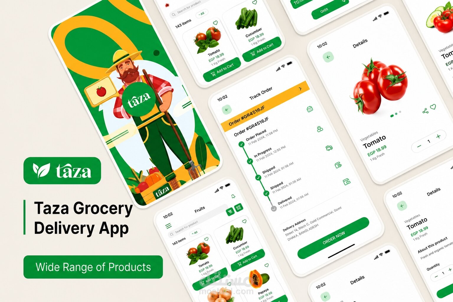 منصة طازة (تطبيق اندرويد وIOS ، موقع إلكترونى ، لوحة تحكم متعددة الدول واللغات والتجار)
