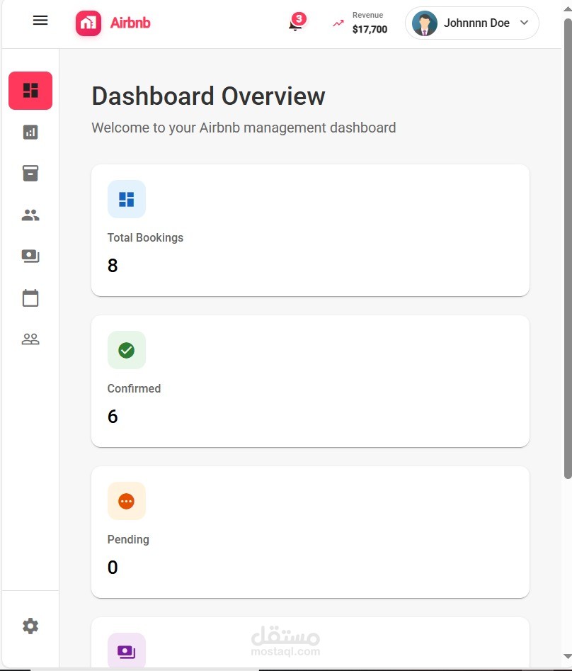 airbnb dashboard