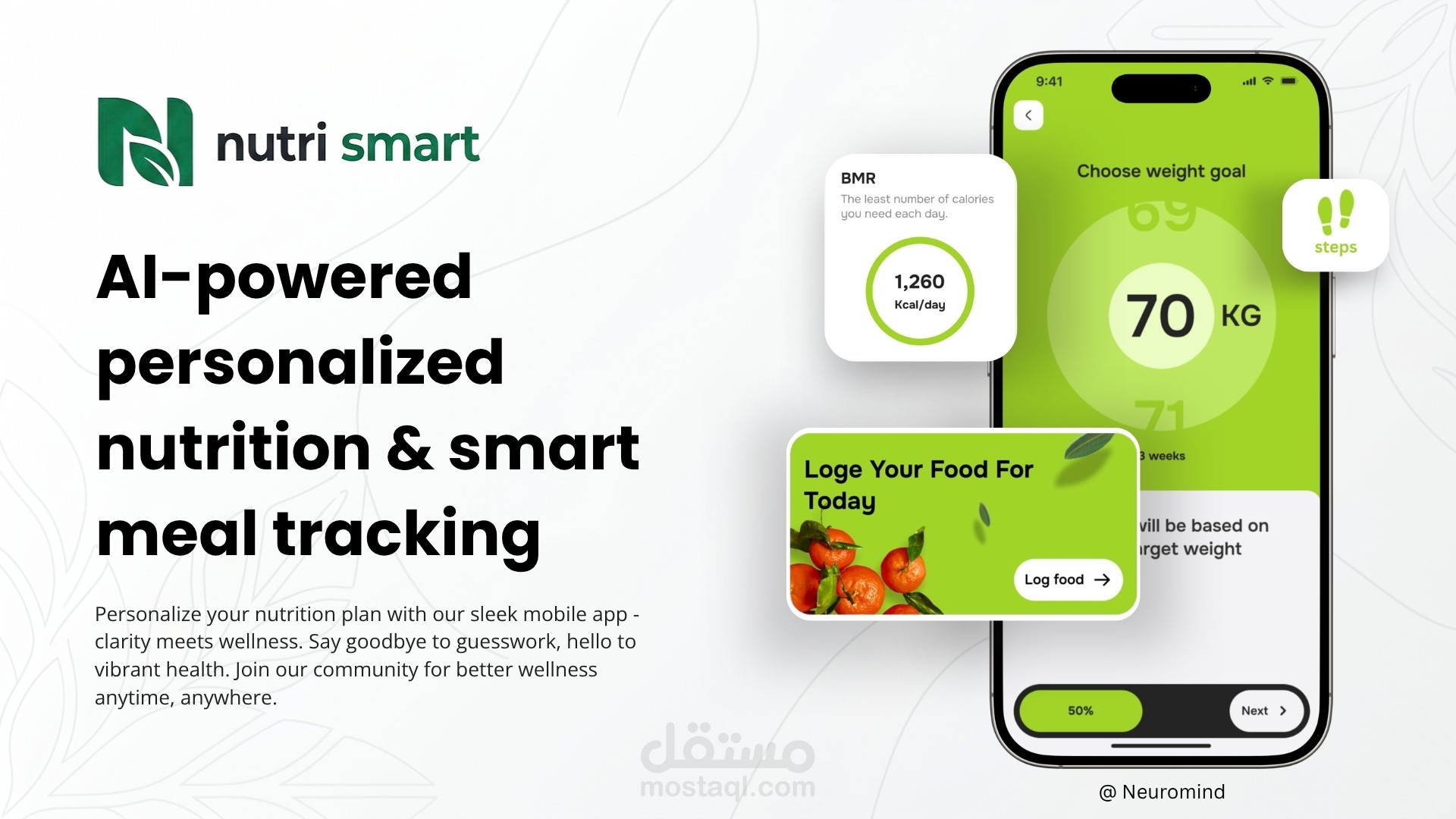 تطبيق Nutri Smart – نظام تغذية ذكي مدعوم بالذكاء الاصطناعي