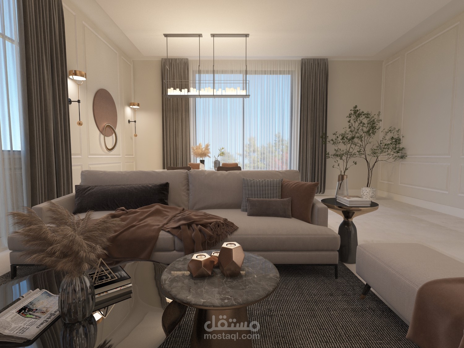 منطقة صالة وطعام