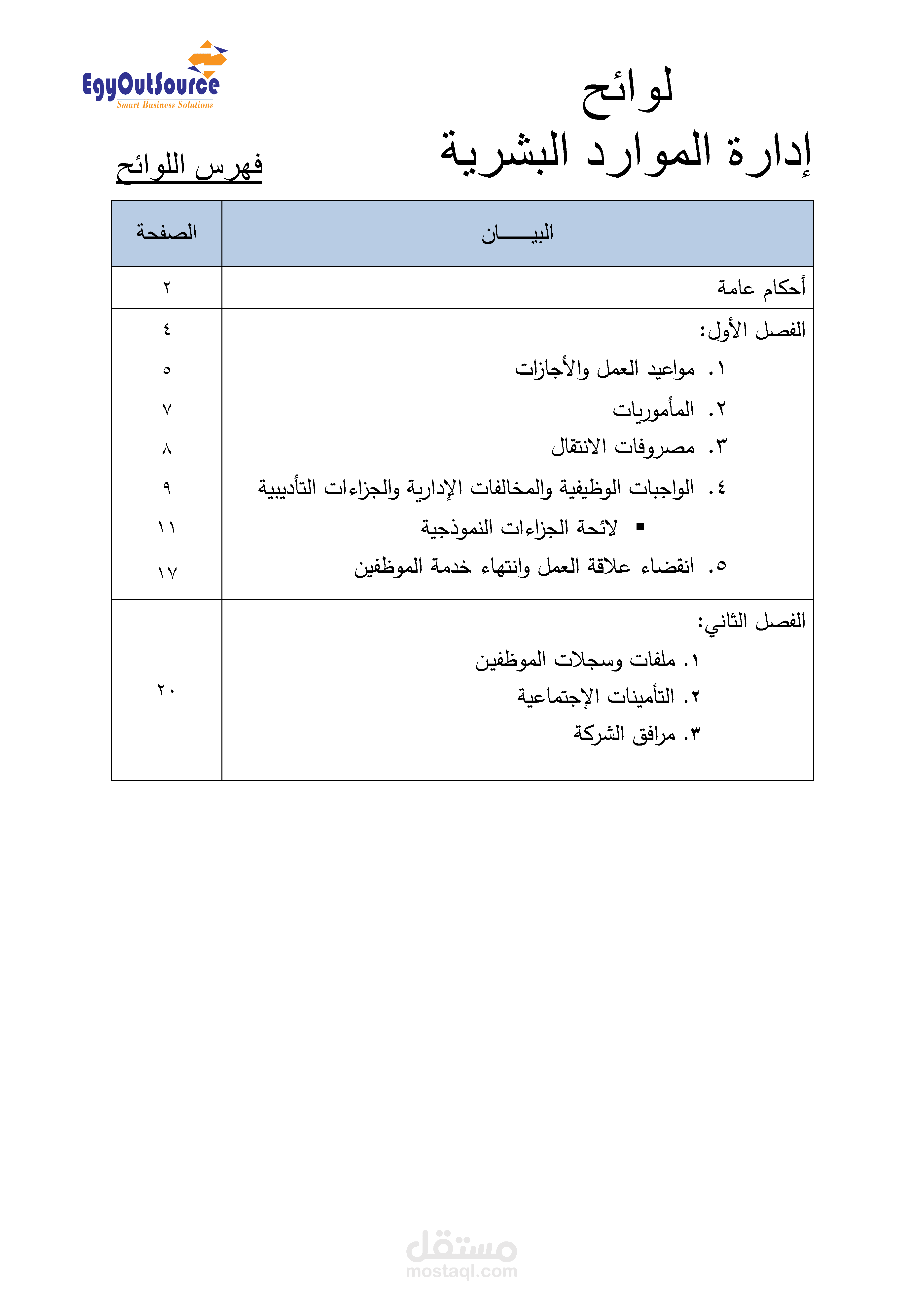 اعداد اللوائح المنظمة للعمل بالشركات