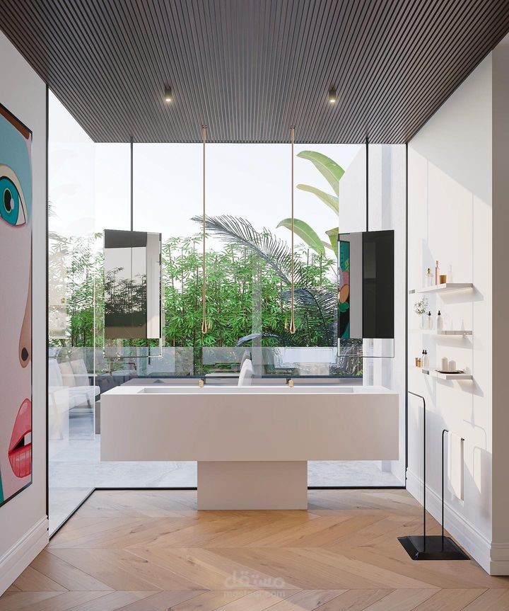 تصميم حمام مودرن