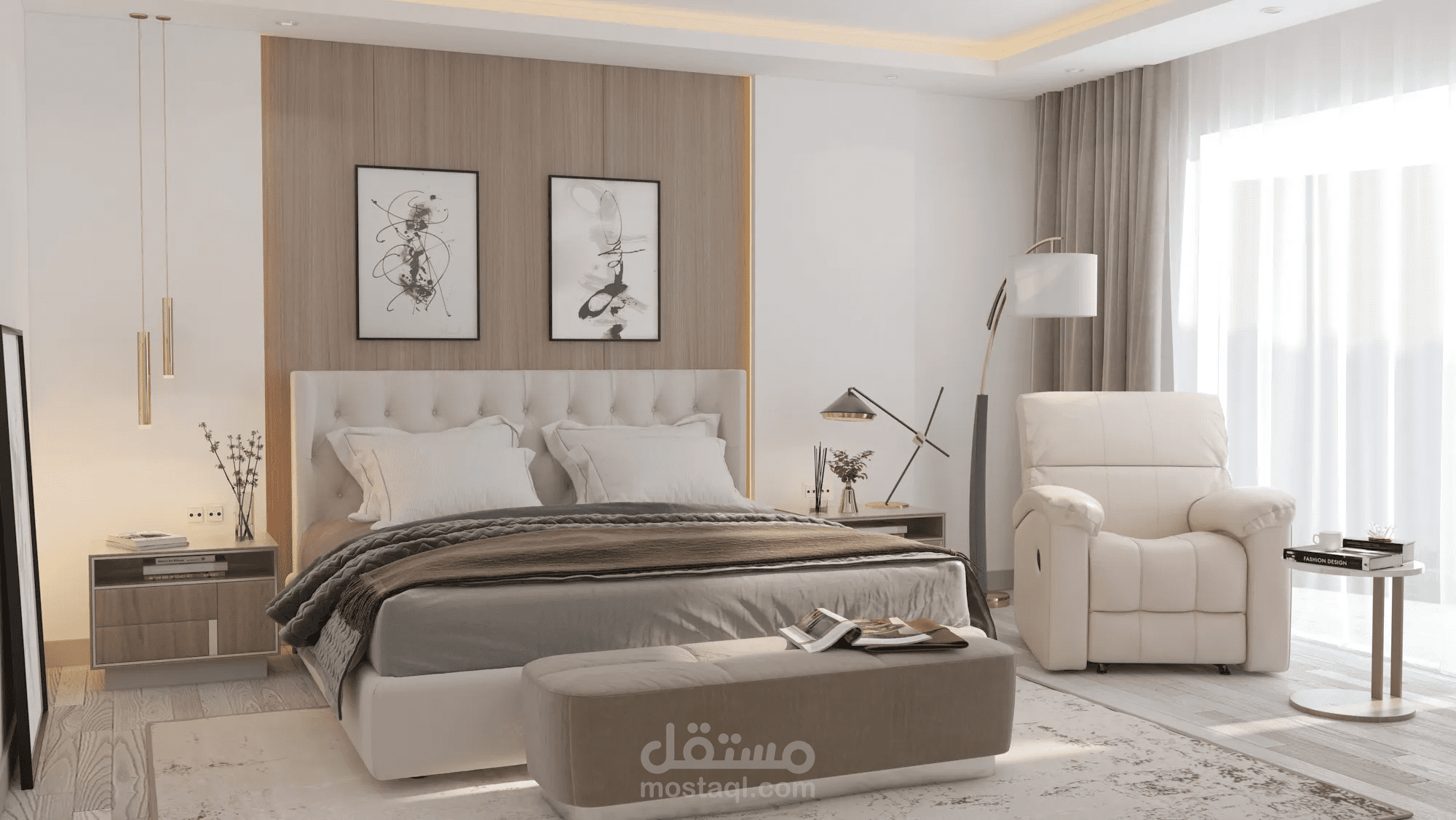 تصميم غرفة نوم ولد بحمام