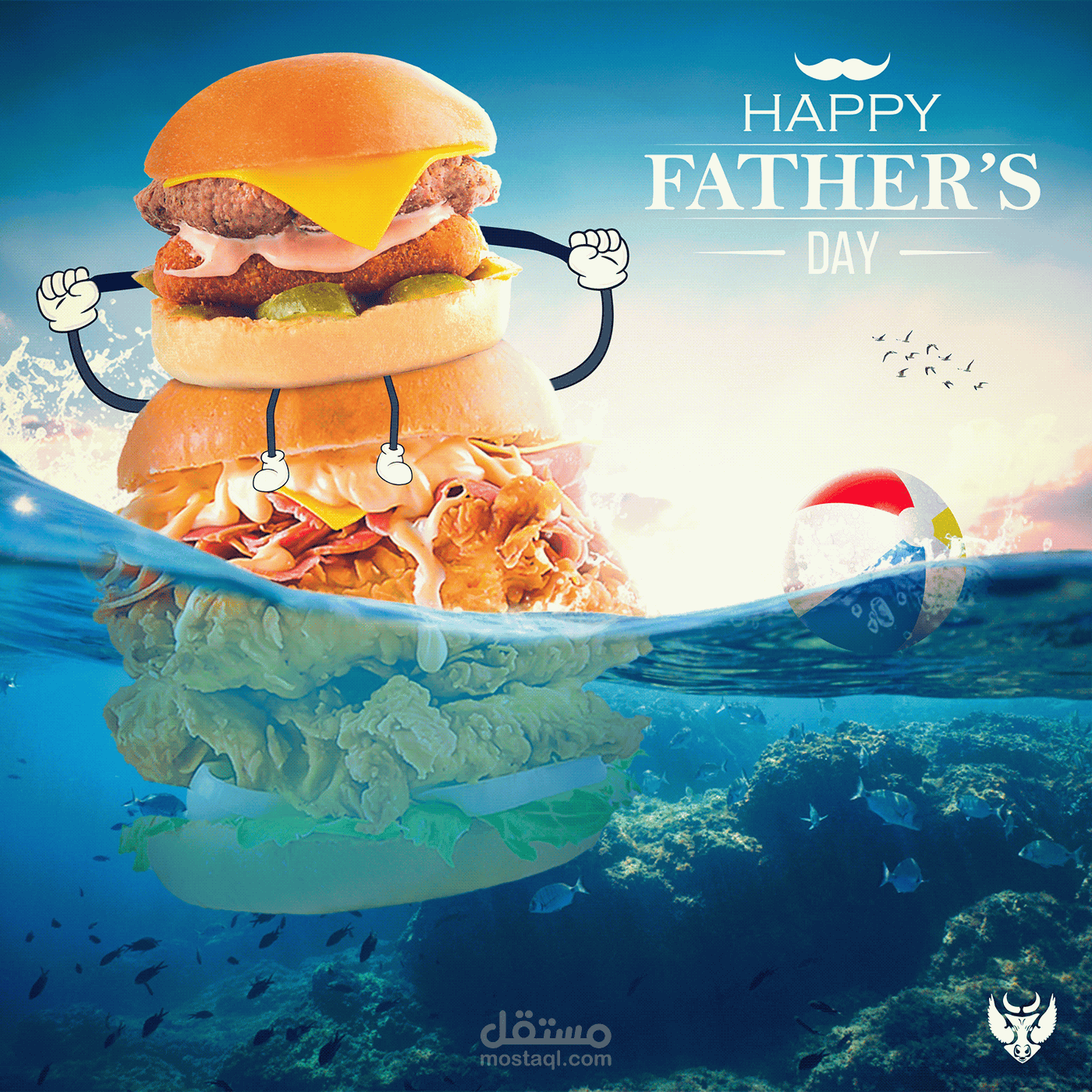 تصميمات سوشيال ميديا وفيديو انيميشن لمطعم Buckets burger