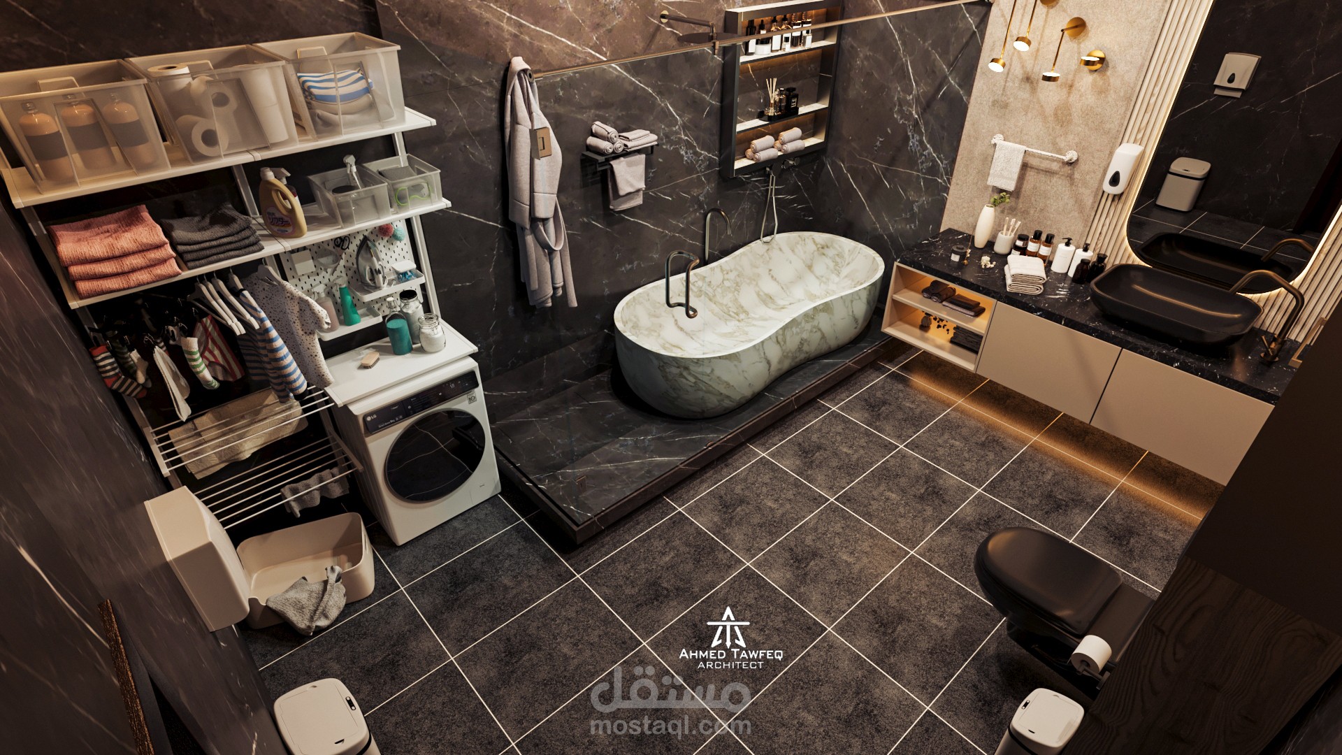 تصميم حمام فاخر