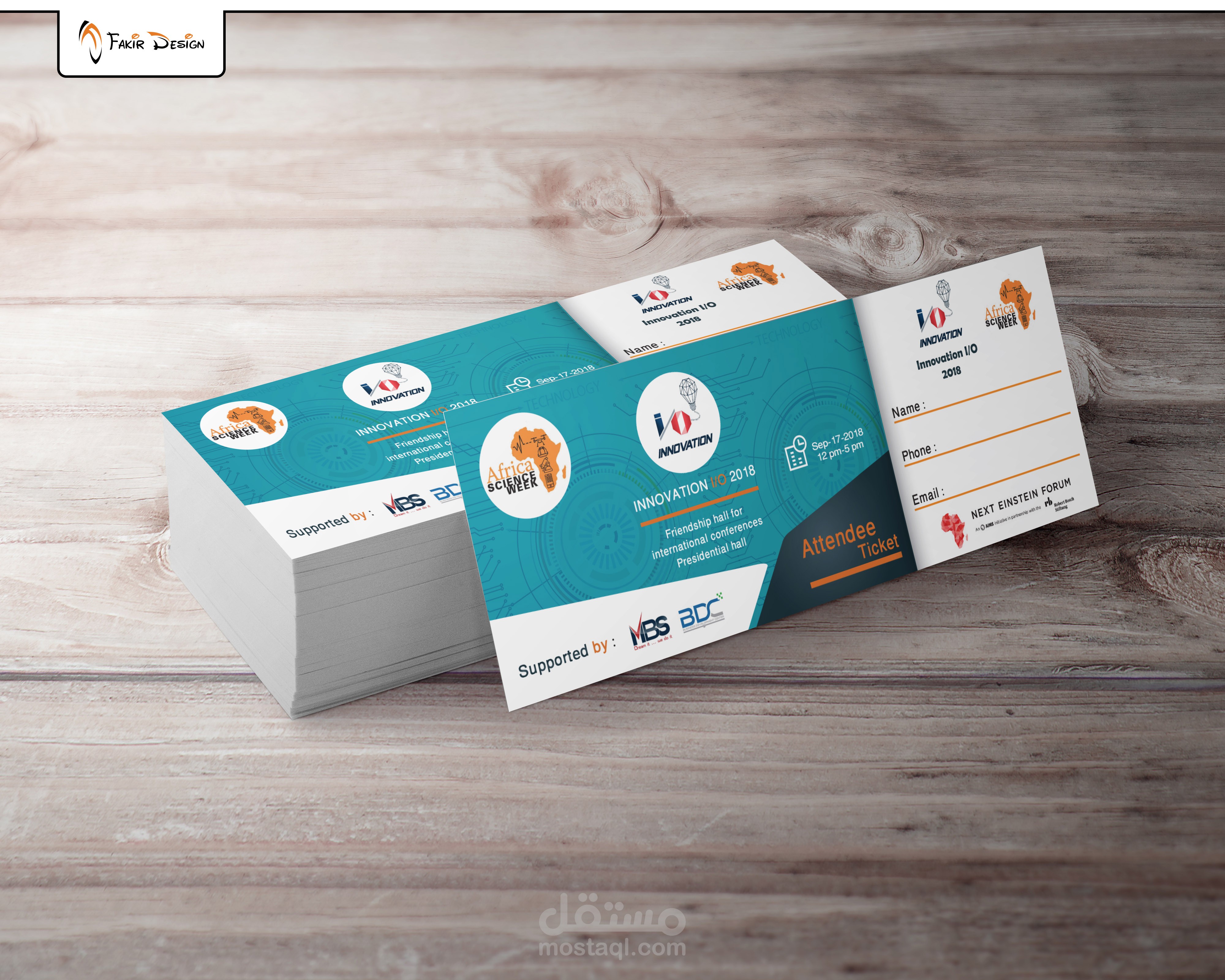 تصميم مطبوعات - اليوم الافتتاحي ل Africa Science Week 2018