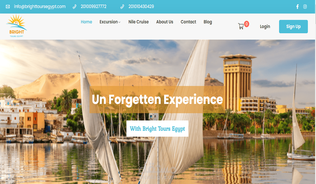 موقع سياحي Wordpress  لحجز الرحلات