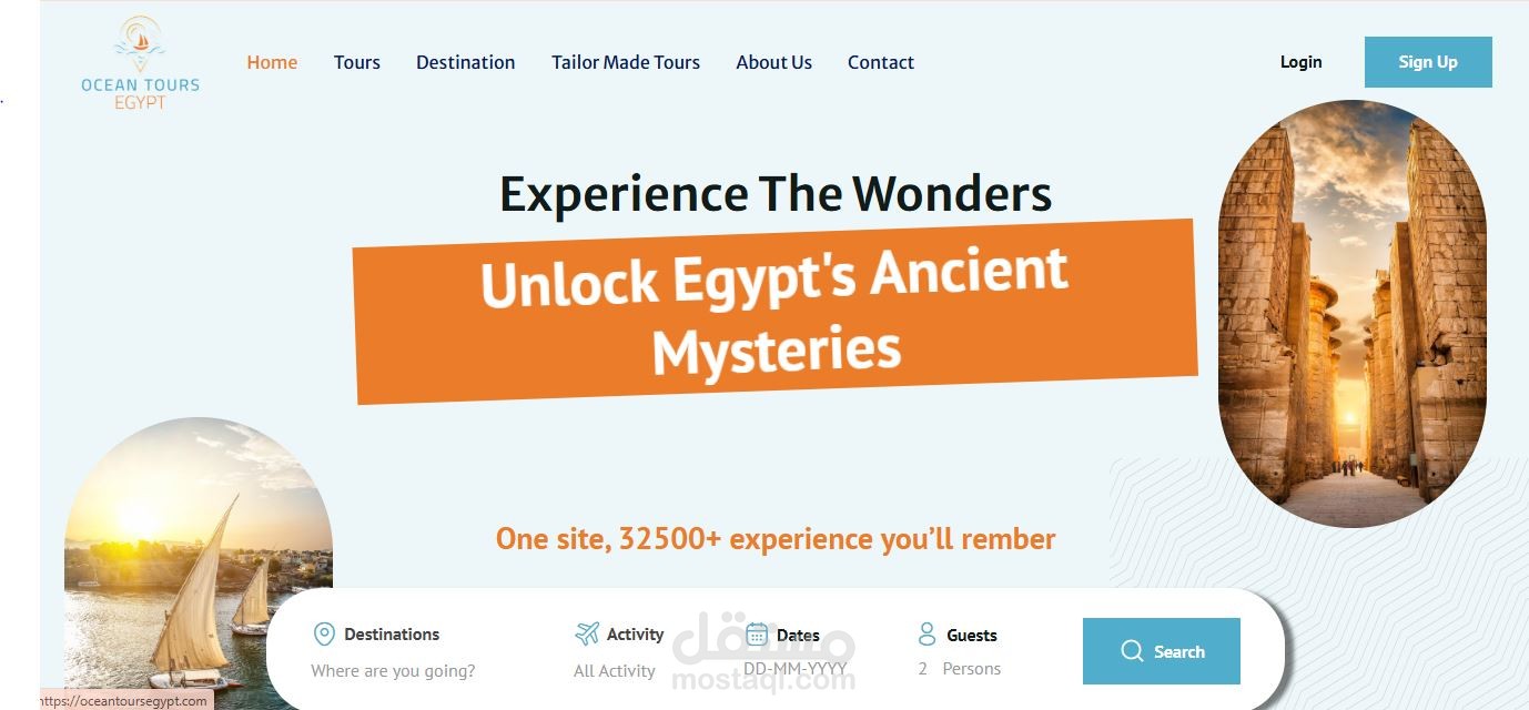 موقع سياحي حجز رحلات بال wordpress