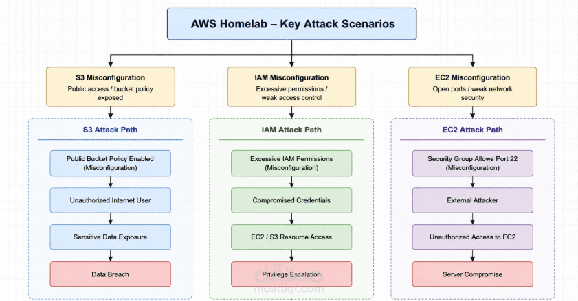تقييم المخاطر السيبرانية ونمذجة التهديدات للبنية التحتية السحابية (Cloud Threat Modeling & Risk Matrix)