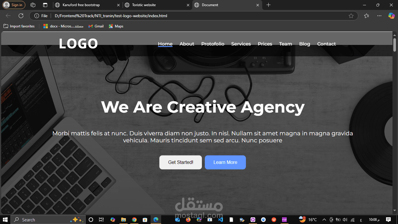 تصميم وتطوير واجهات مستخدم احترافية بتقنيات HTML, CSS, JavaScript و React