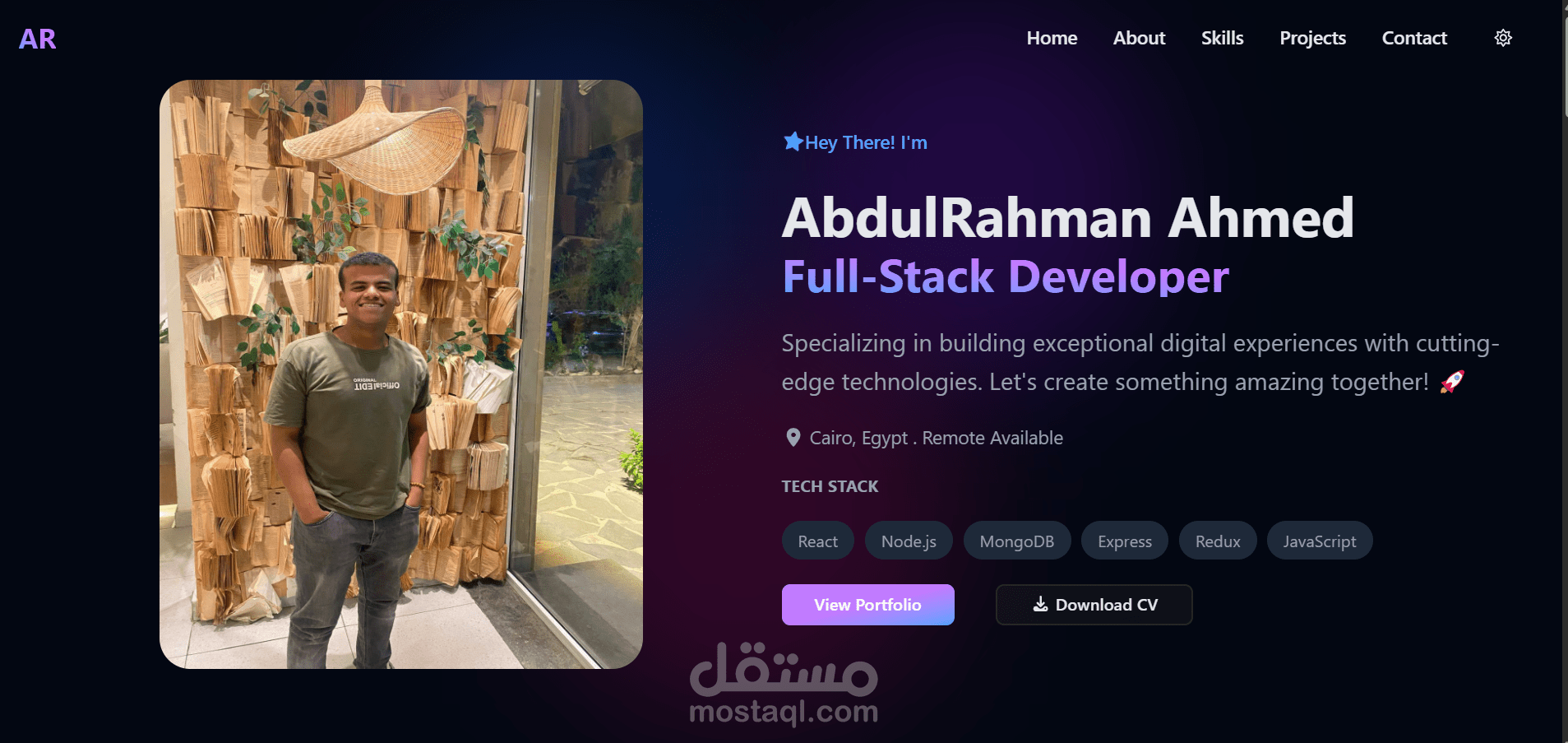 “Portfolio Projects – عرض أعمالي كمطور مواقع”