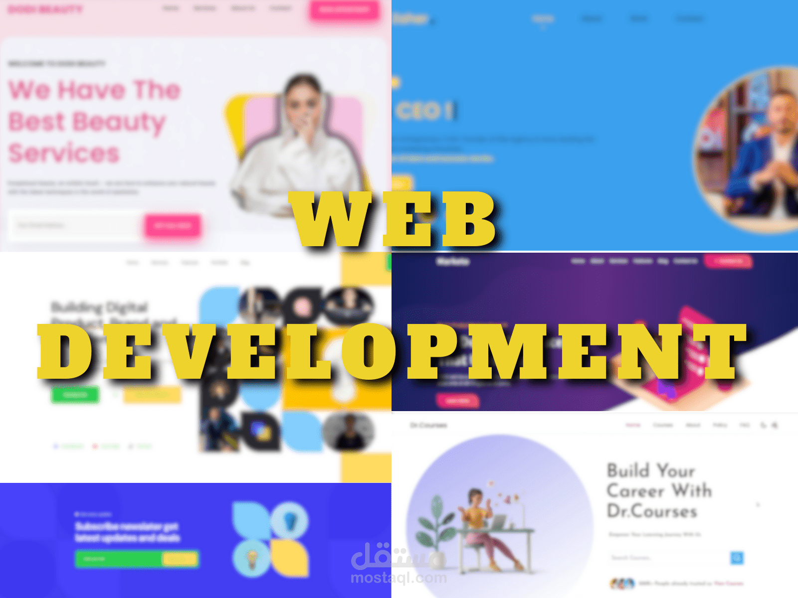 معرض مواقع الويب – أعمال احترافية باستخدام React, MERN, PHP, Laravel والمزيد