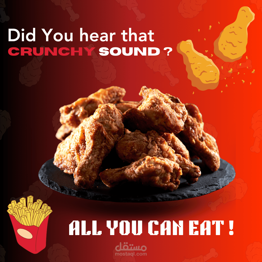 Fried chicken designing