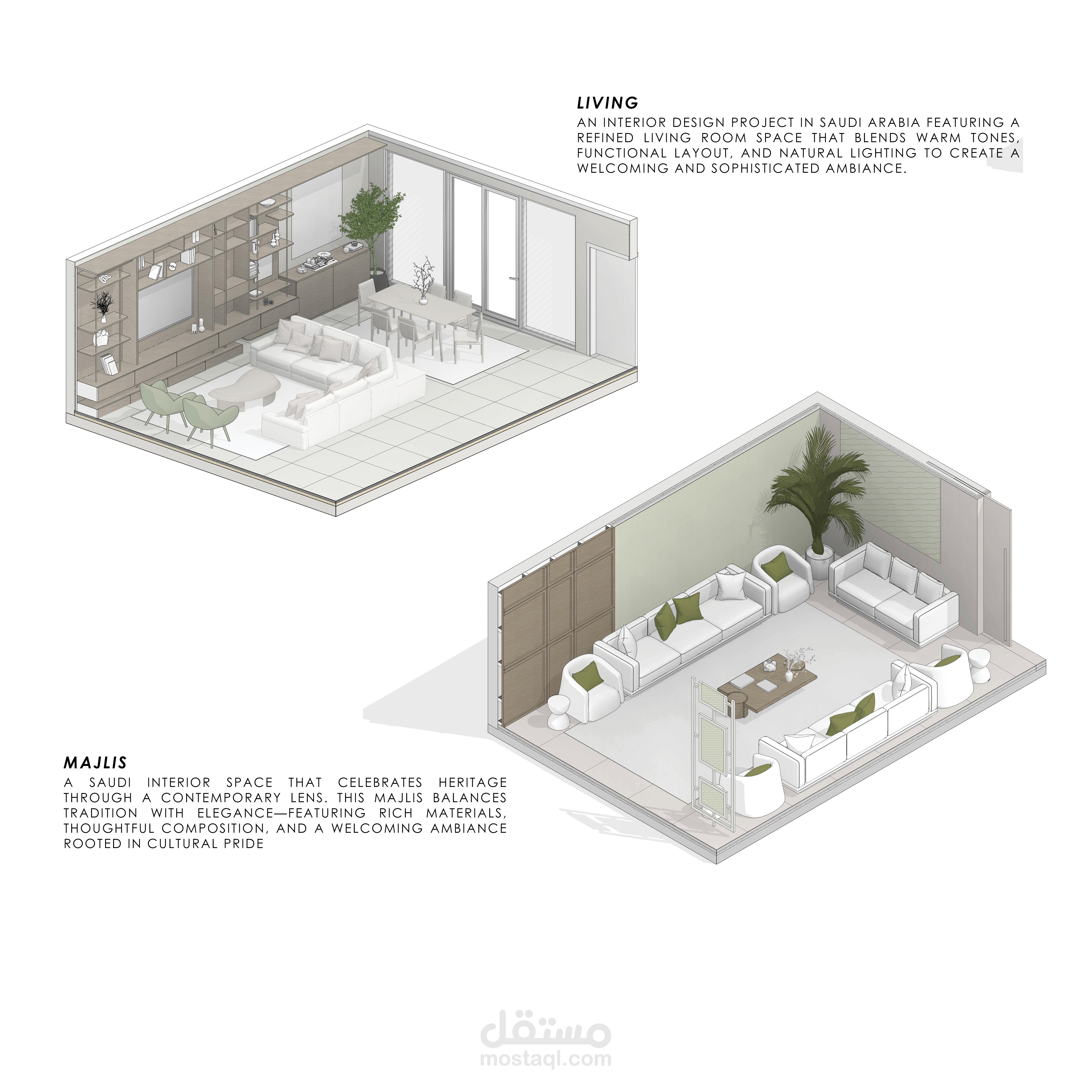 Majlis and Living Working Drawing