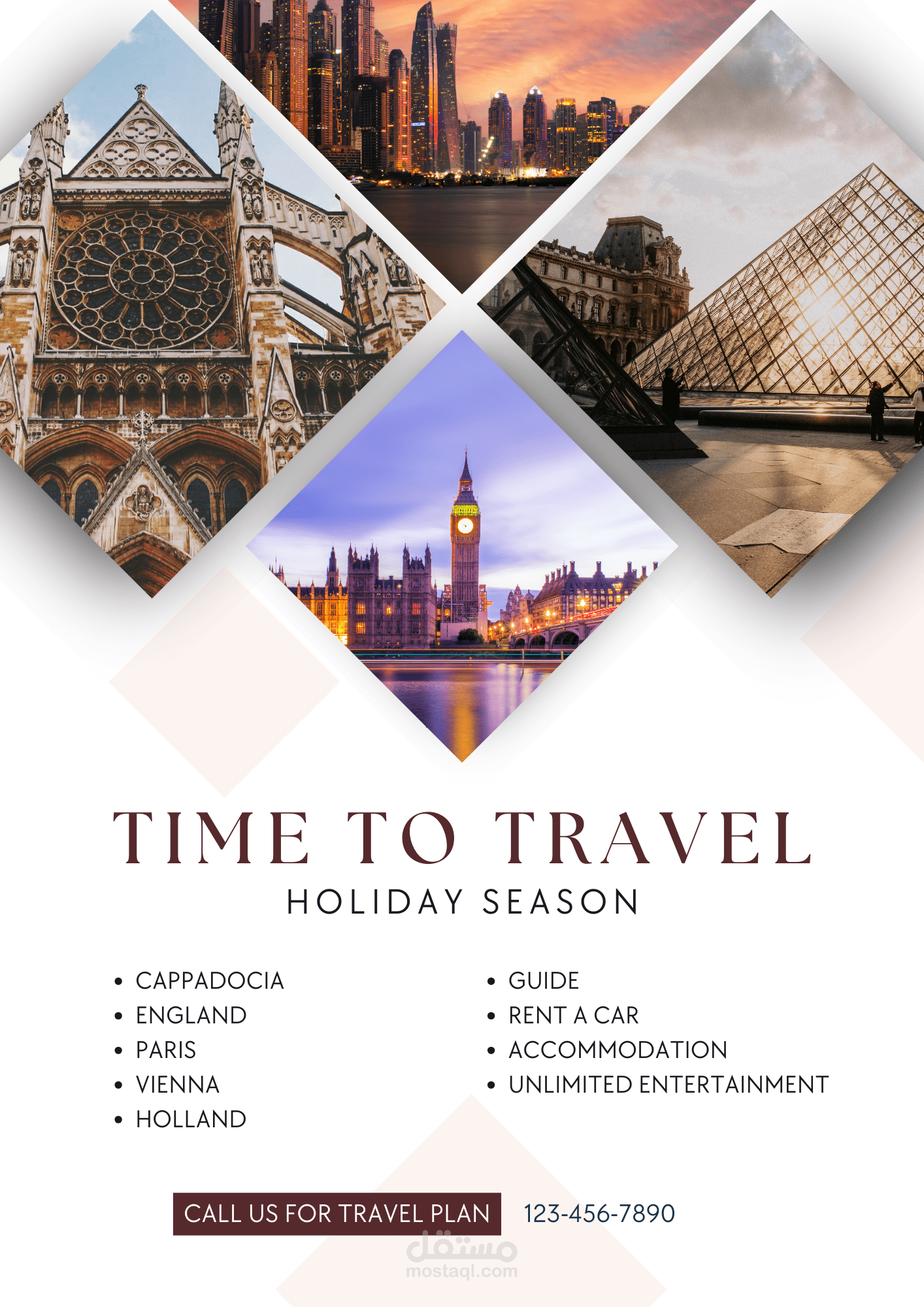 White Modern Travel Poster