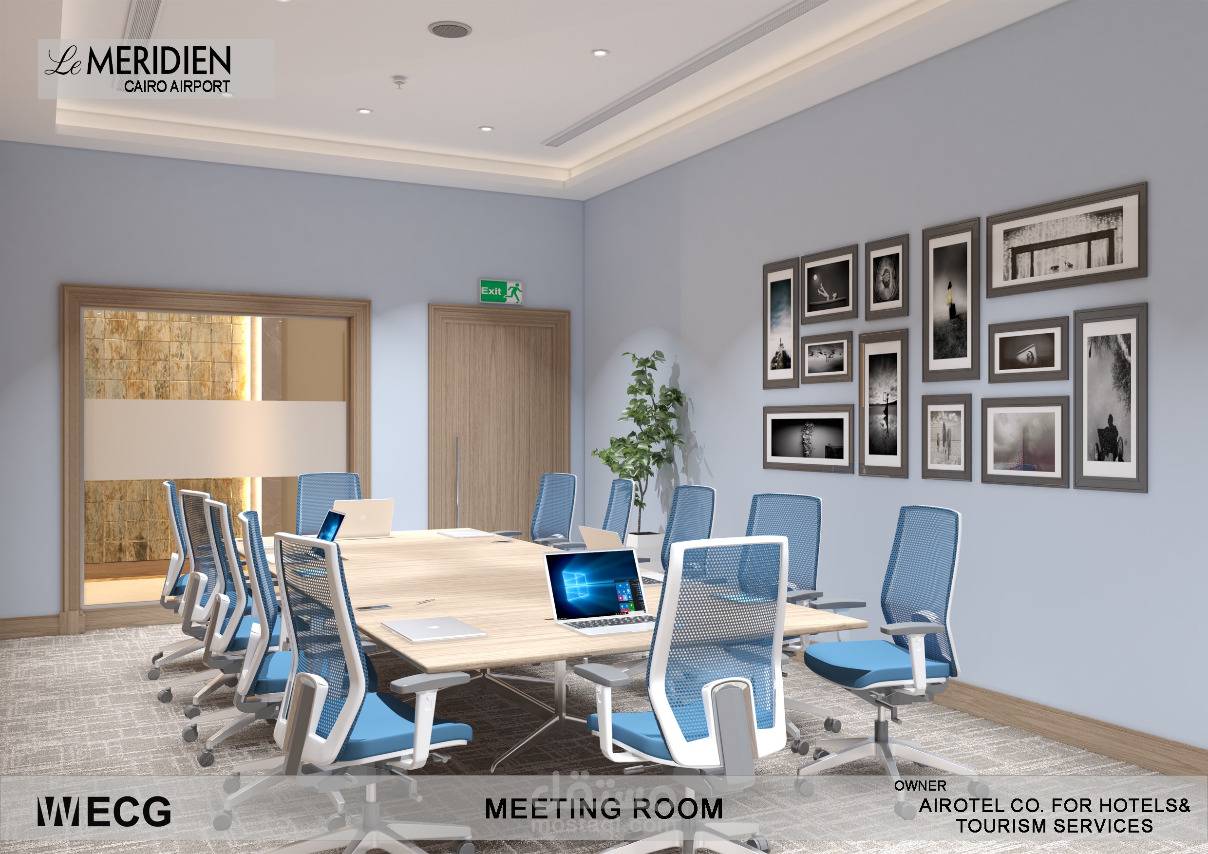 تصميم داخلي لقاعه اجتماعات لصالح مكتب WECG