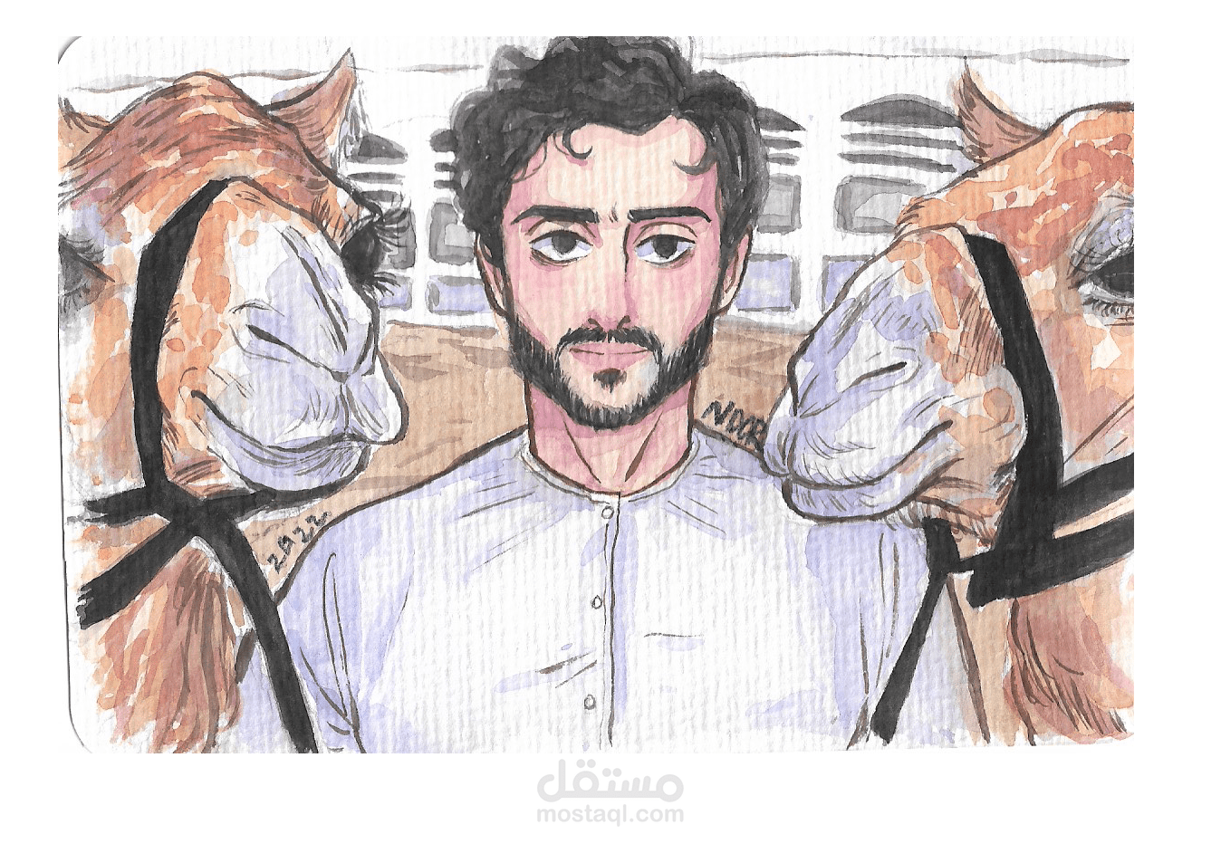 Sheikh Hamdan bin Mohammed Al Maktoum in Cartoon style