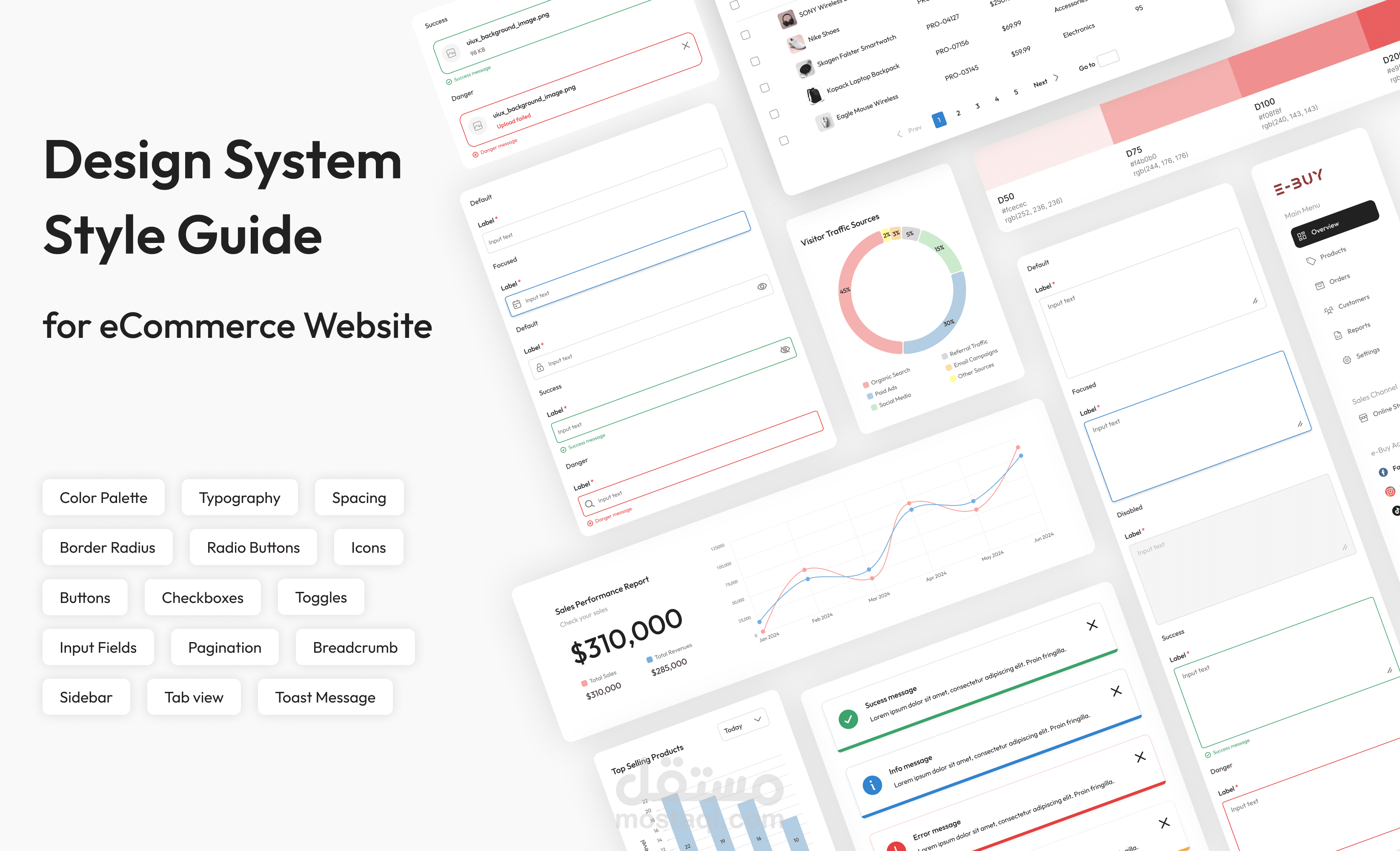 Design System for e-Commerce Dashboard
