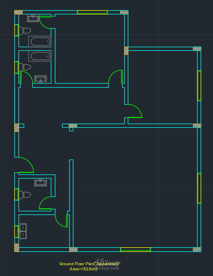 رسم layout و مخططات ل (شقق سكنية- مكاتب- فيلات- الخ)