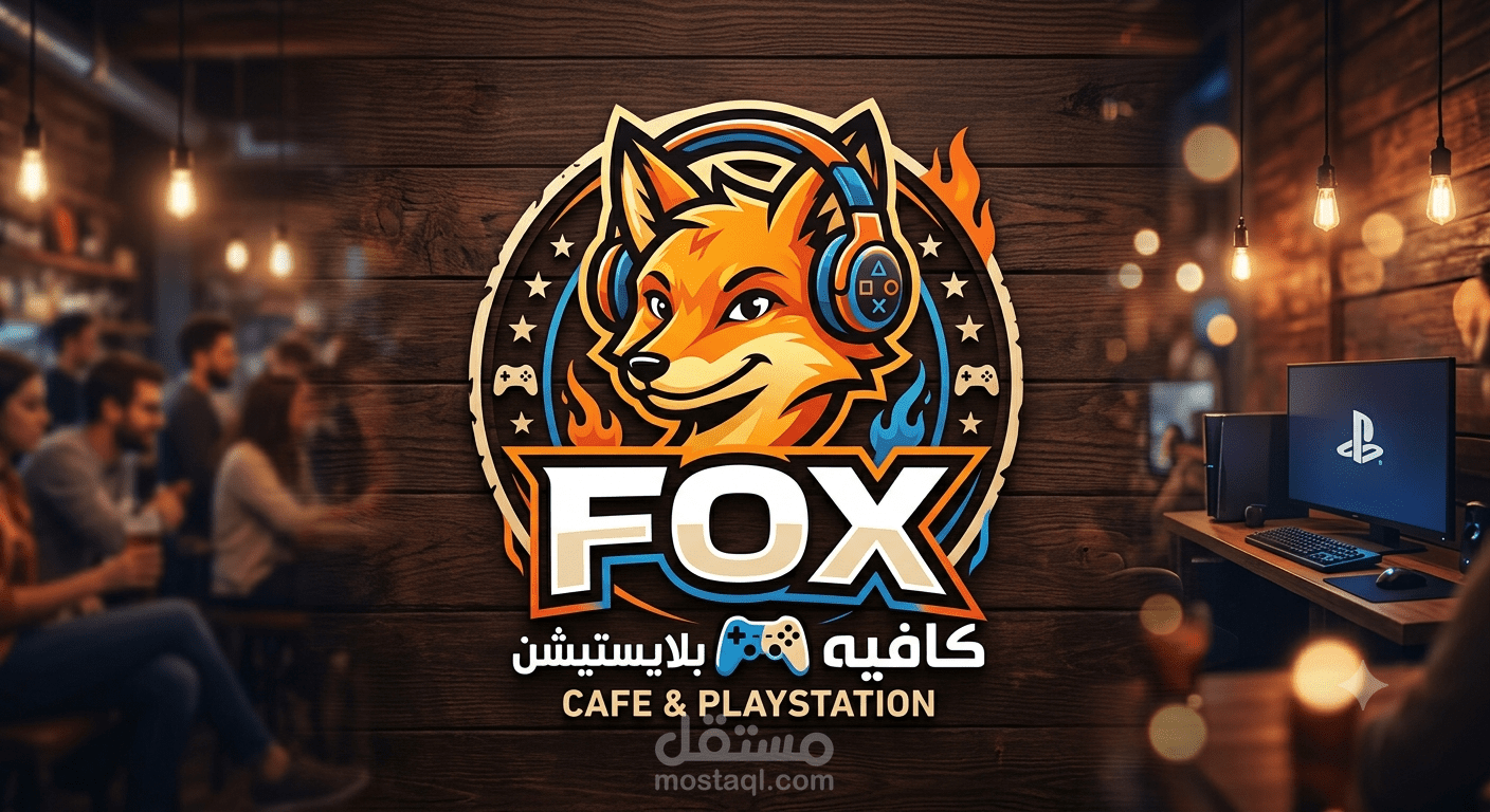 لوجو ل كافيه وبلايستيشن بإسم fox