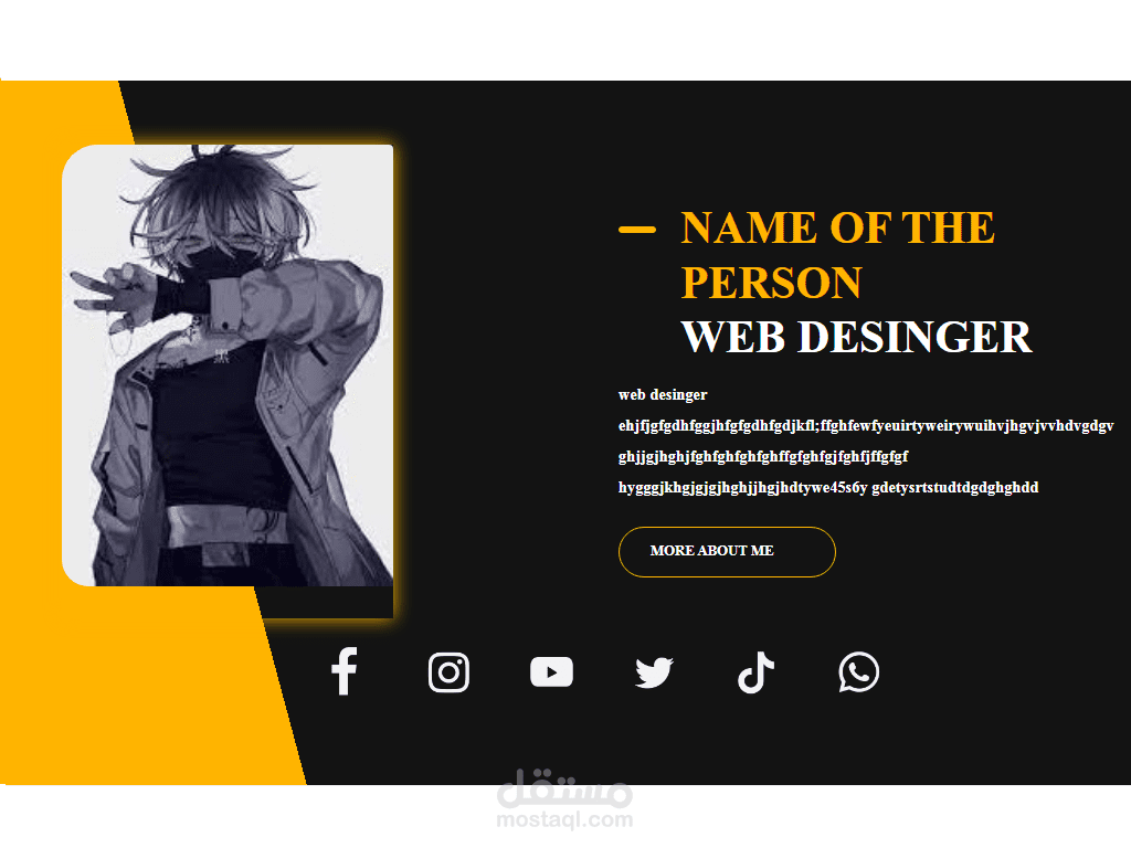 عمل CV احترافي بلغه html,css