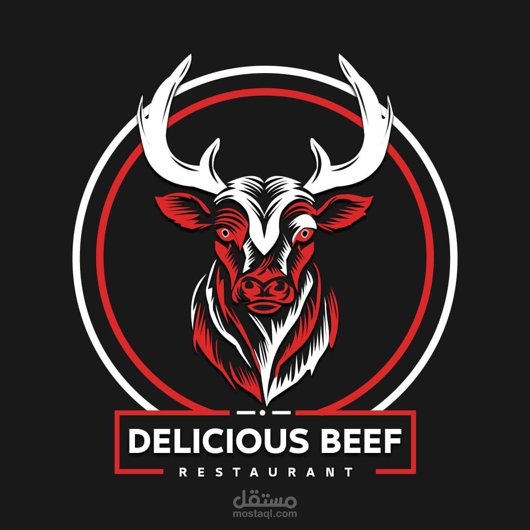 تصميم هويه كامله لمطعم Beef , من اول رسم اللوجو مرورا بالسوشيال ميديا براندينج واخيرا شكل الويب سايت باستخدام Adobe XD