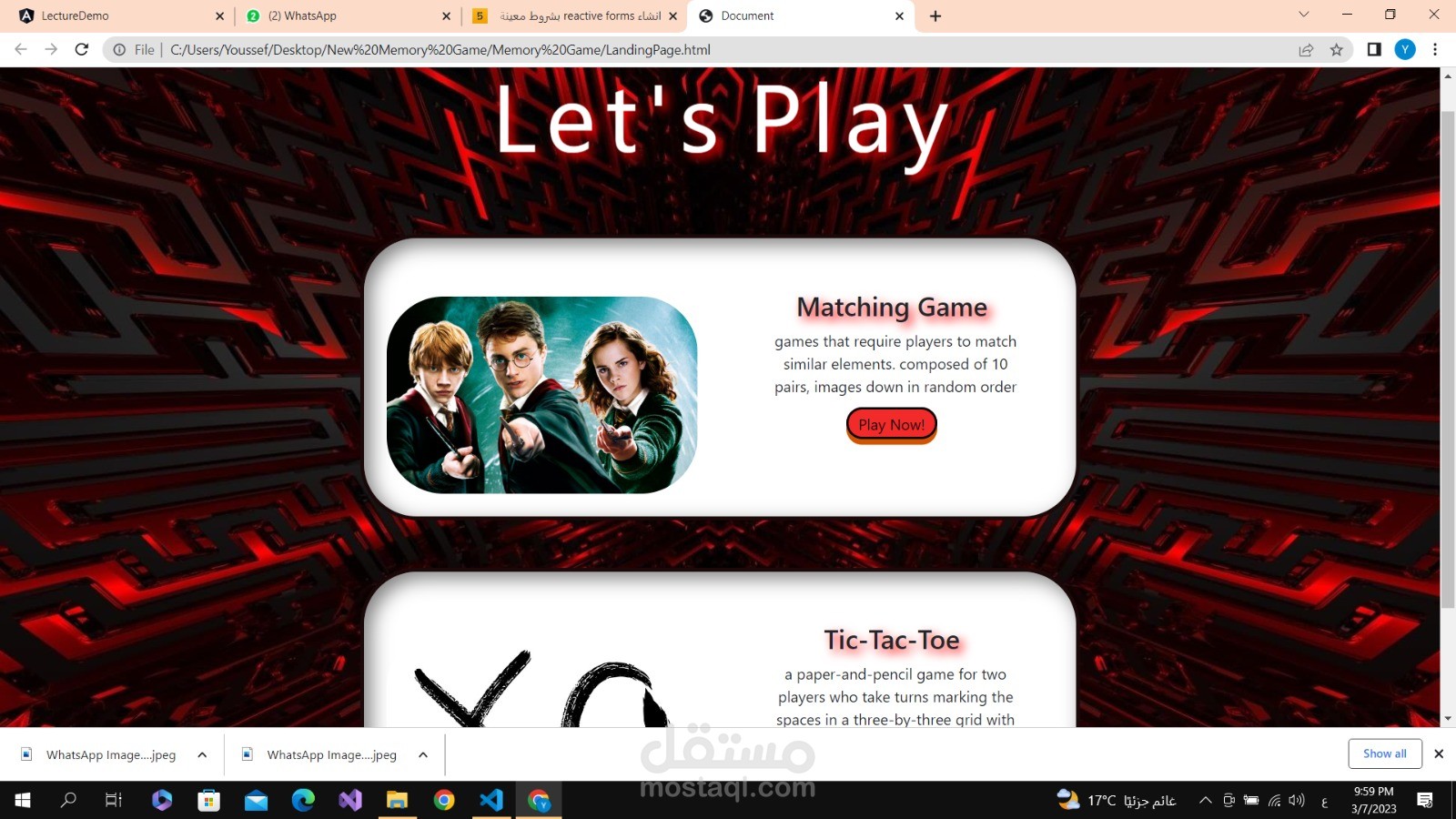 Gaming website using advanced technologies(HTML5,CSS3,Javascript,bootstrap)