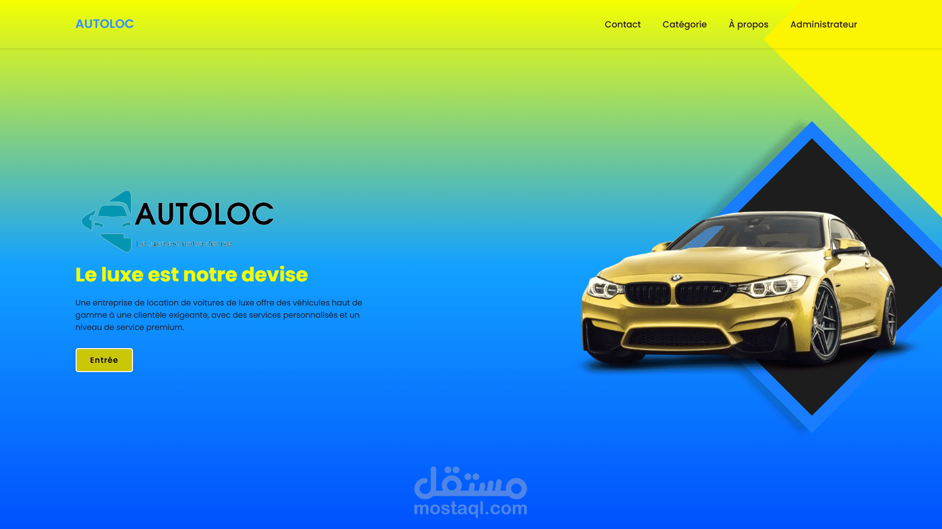 تصميم وبرمجة موقع كراء سيارات احترافي متجاوب