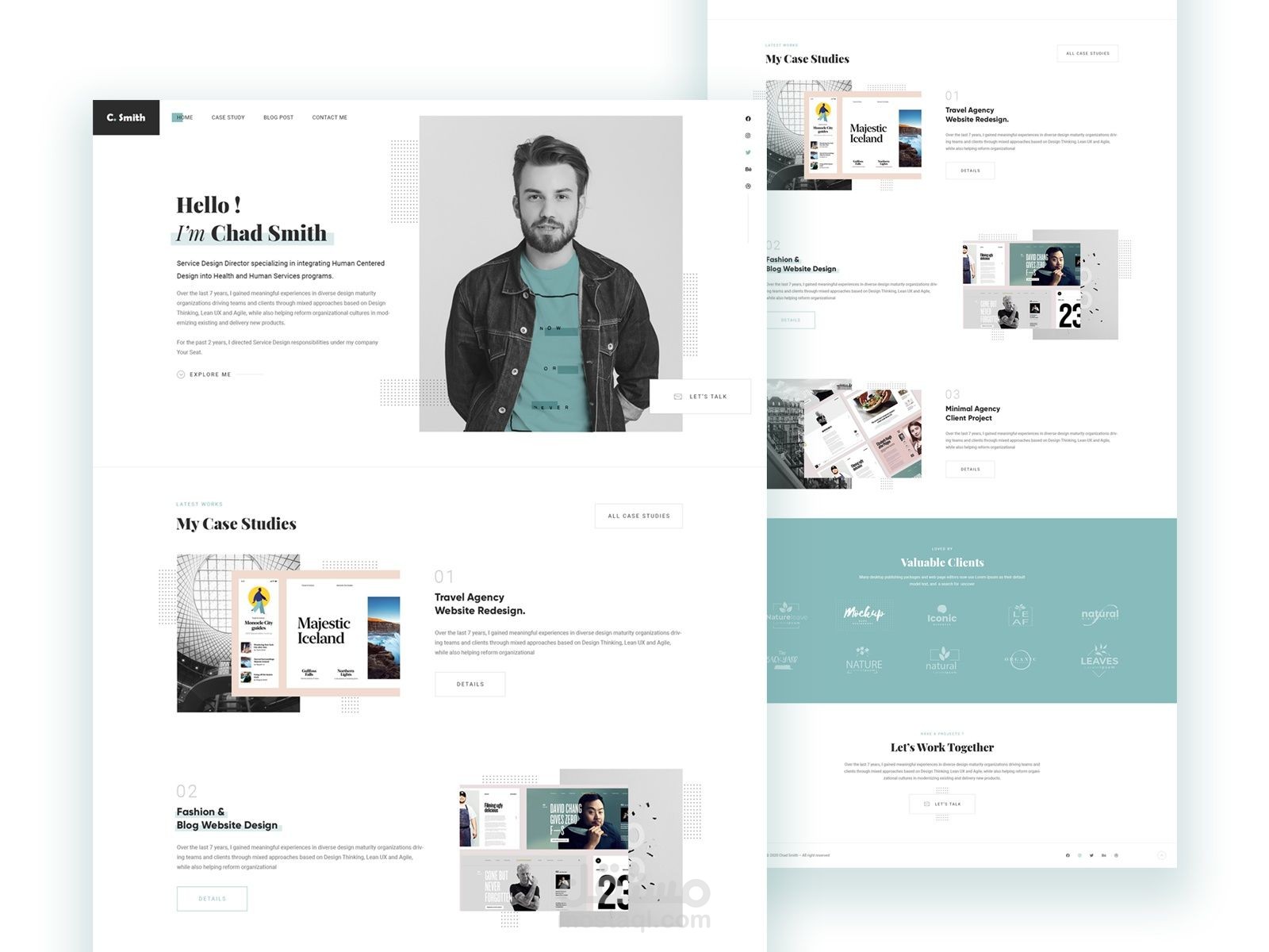 إنشاء صفحة ( Portfolio) شخصية