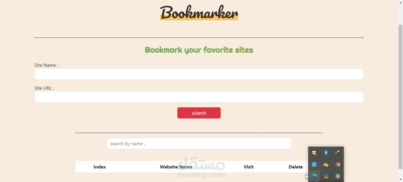 Site Bookmarker
