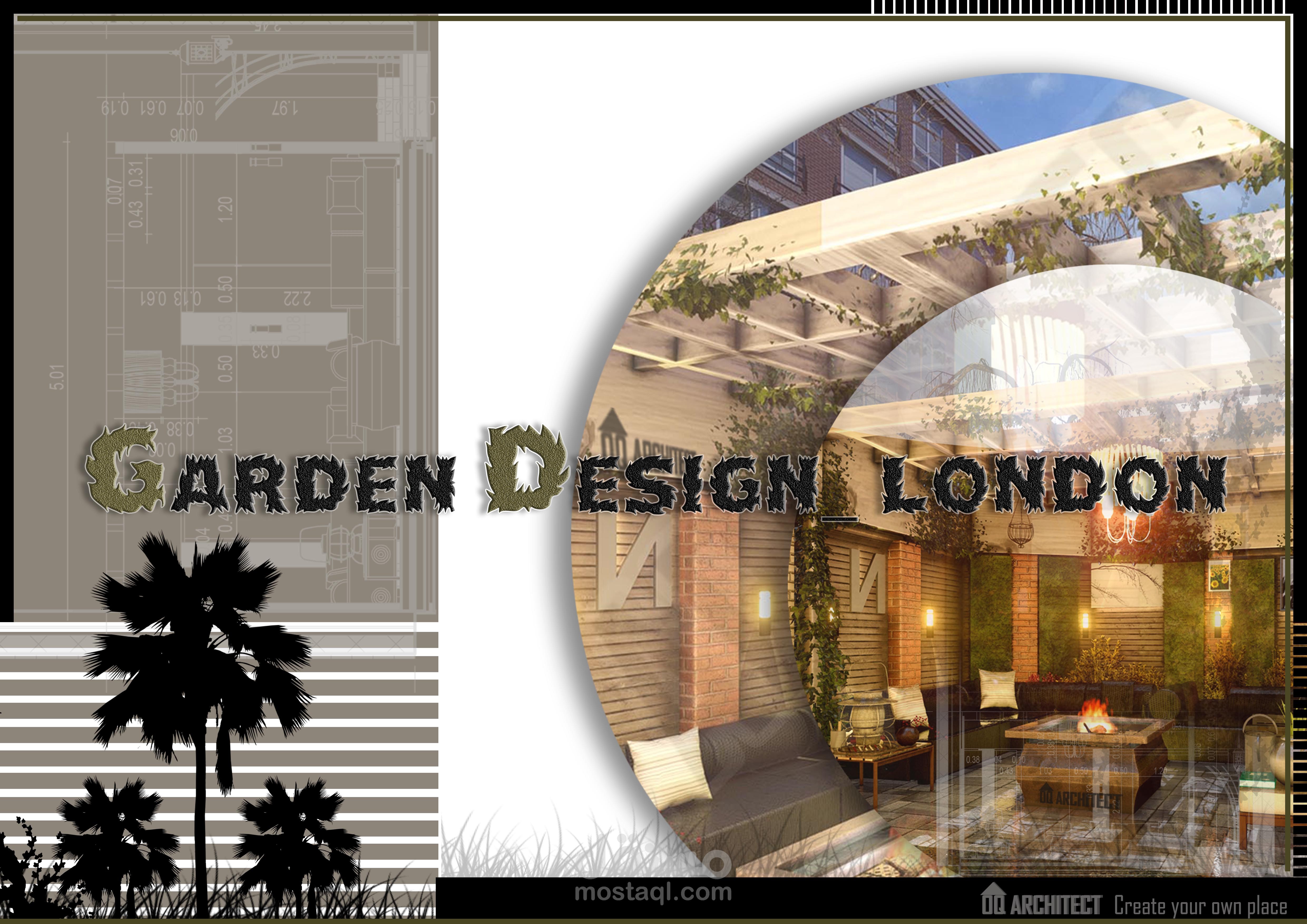 تصميم حديقة خارجية لفلة سكنية بالمملكة المتحدة - لندن