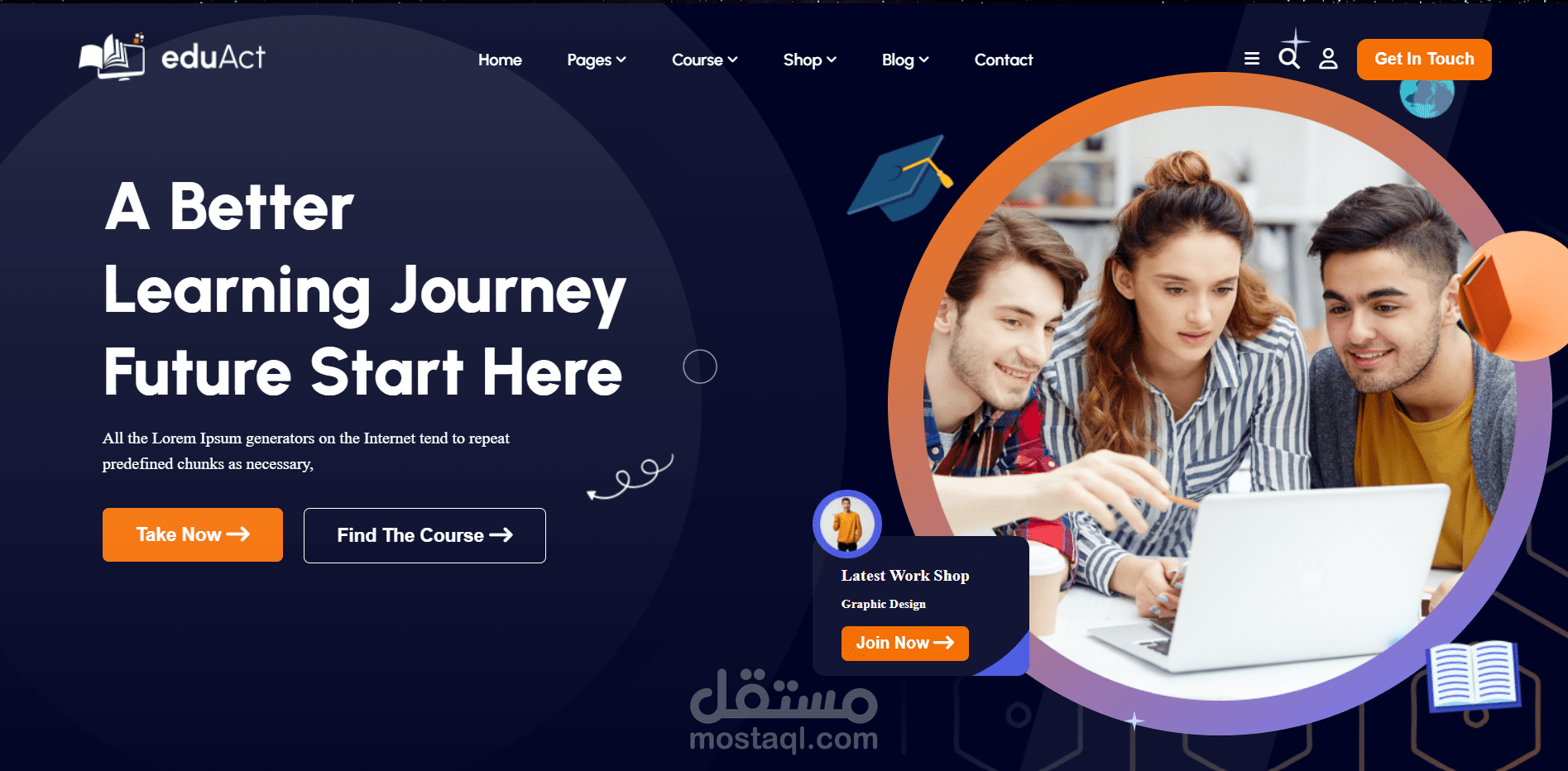 front end work to courses company