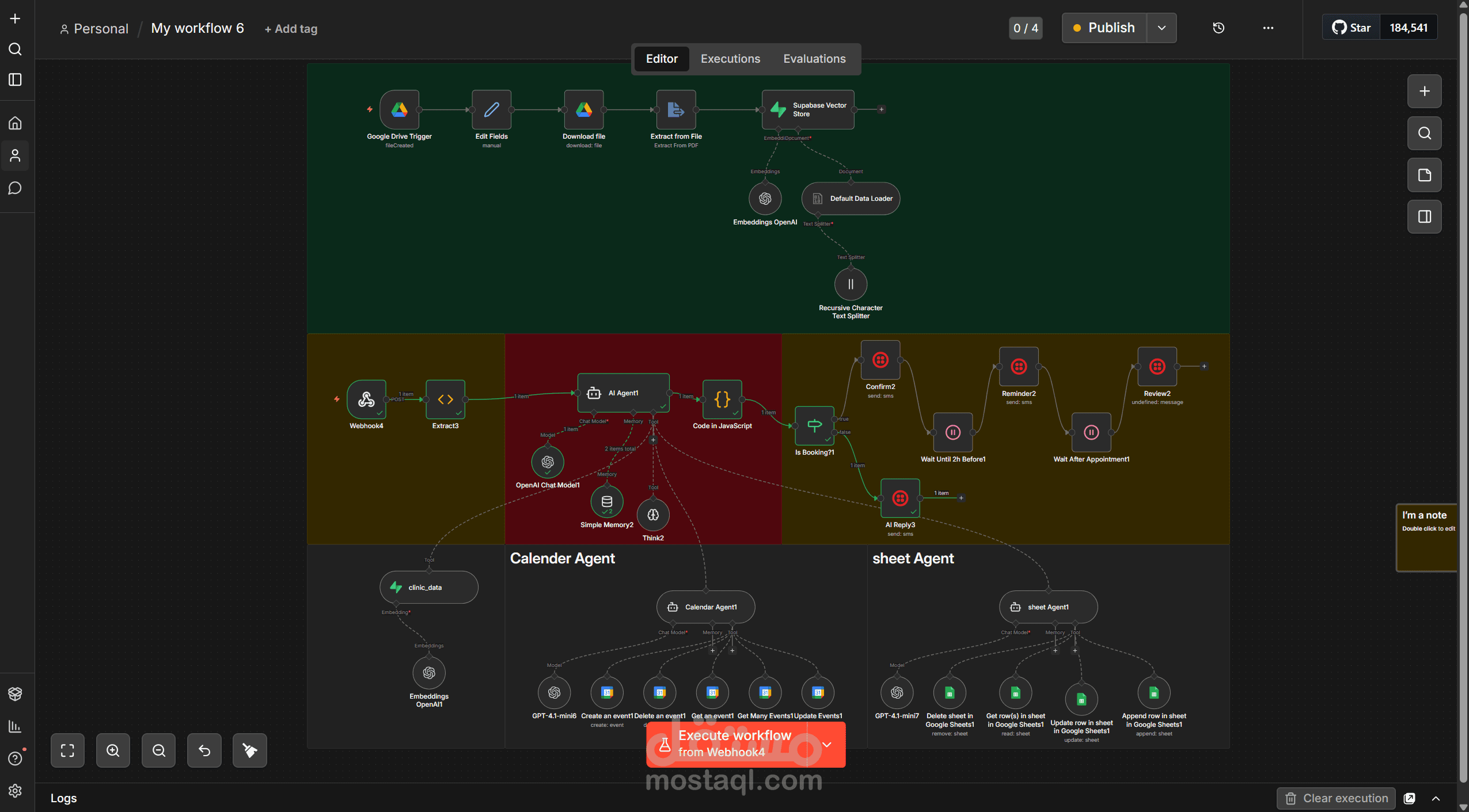نظام حجز مواعيد طبية ذكي ومؤتمت باستخدام n8n والذكاء الاصطناعي