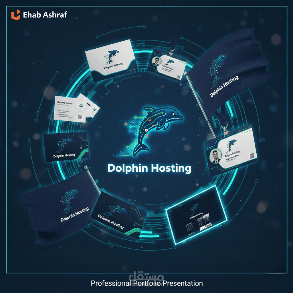 Professional & Modern Logo Design for Dolphin Hosting